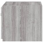vidaXL Meuble TV mural avec lumières LED sonoma gris 30 5x35x30 cm
