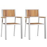 Ensemble de salle à manger jardin vidaXL 3 pièces en bois acacia massif