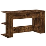 vidaXL Bureau chêne fumé 140x50x75 cm bois d'ingénierie