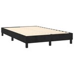 vidaXL Sommier à lattes de lit avec matelas Noir 120x200 cm Velours