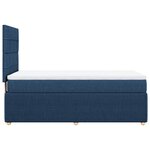 vidaXL Sommier à lattes de lit avec matelas Bleu 90x200 cm Tissu