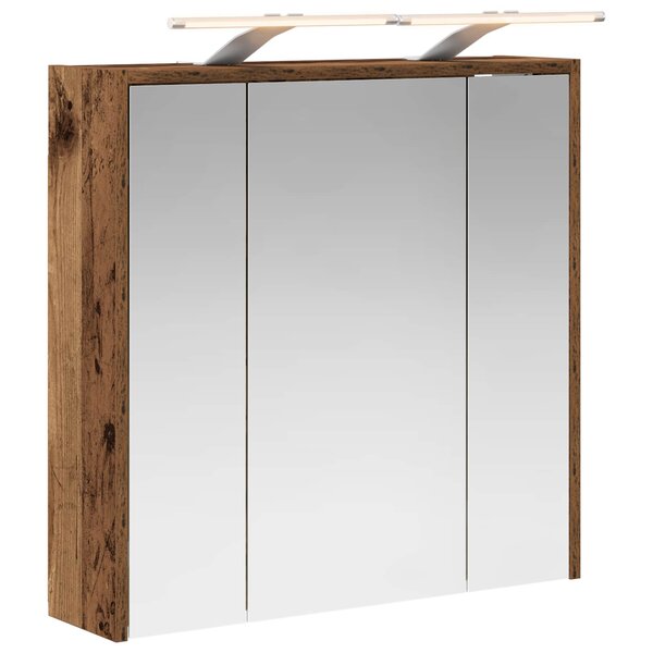 vidaXL Armoire Miroir de Salle de Bain Bois ancien 63 5 x 16 x 62 5 cm