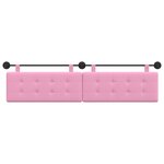 vidaXL Tête de lit suspendue Rose tissu