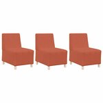 vidaXL Unité de Sofa Modulaire Sans Accoudoirs 3 Pièces Orange