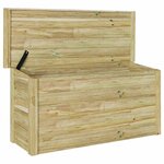 vidaXL Boîte de rangement Naturel 119 x 44 5 x 58 cm Pinède imprégnée