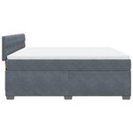 vidaXL Sommier à lattes de lit et matelas Gris foncé 180x200cm Velours
