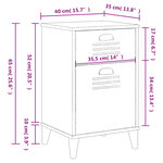 vidaXL Table de chevet VIKEN gris anthracite bois d'ingénierie