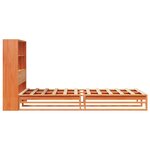 vidaXL Lit bibliothèque sans matelas cire marron 100x200cm bois massif