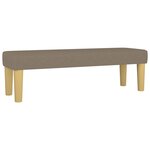 vidaXL Sommier à lattes de lit avec matelas Taupe 140x190 cm Tissu