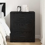 vidaXL Cabinet de chevet Chêne noir 50 x 36 x 60 cm Bois d'ingénierie