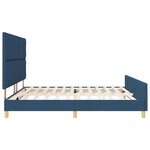 vidaXL Cadre de lit avec tête de lit Bleu 200 x 200 cm tissu