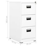 vidaXL Classeur Blanc 46x62x102 5 cm Acier