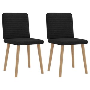 vidaXL Chaises à manger lot de 2 noir tissu