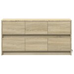 vidaXL Meuble TV avec LED chêne sonoma 100x34x50 cm bois d'ingénierie