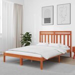 vidaXL Cadre de lit Cire marron 205 5 x 145 5 x 100 cm