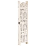 vidaXL Cloison de séparation 5 panneaux Blanc 200x165 cm Bois manguier