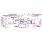 vidaXL Ensemble de canapés d'extérieur 7 pc Blanc et crème