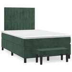 vidaXL Sommier à lattes de lit avec matelas vert foncé 120x190 cm