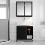vidaXL Ensemble de mobilier de salle de bain 2 Pièces Chêne noir