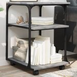 vidaXL Support d'imprimante à 3 niveaux sonoma gris 43x48x64 cm