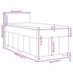 vidaXL Sommier à lattes de lit avec matelas Crème 90x200 cm Tissu