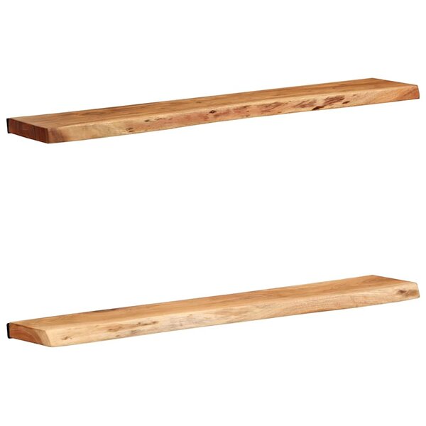 vidaXL Étagères murales 2 Pièces 100x20x3 5 cm bois massif d'acacia