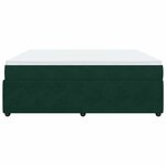 vidaXL Sommier à lattes de lit et matelas Vert foncé 200x200cm Velours