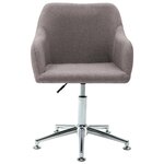 vidaXL Chaises pivotantes à manger lot de 4 taupe tissu