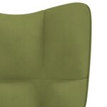 vidaXL Chaise de relaxation Vert clair Velours