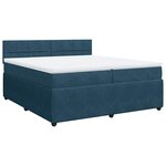 vidaXL Sommier à lattes de lit et matelas Bleu 200x200 cm velours