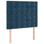vidaXL Sommier à lattes de lit avec matelas Bleu foncé 100x200 cm