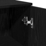 vidaXL Cabinet de salle de bain avec porte Chêne noir 30 x 30 x 190 cm