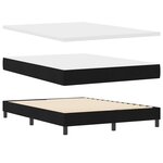 vidaXL Lit à ressort avec matelas Noir 140x190 cm en tissu