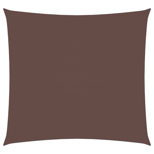 vidaXL Voile de parasol tissu oxford carré 5x5 m marron