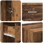 vidaXL Haut Armoire Bois Ancien 50 x 42 5 x 225 cm Bois d'ingénierie