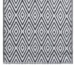 vidaXL Tapis d'extérieur ARAKIL Blanc et noir 80x150 cm PP