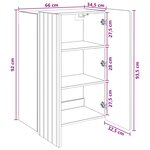 vidaXL Armoire Murale Gris béton 66 x 34 5 x 92 cm Bois d'ingénierie