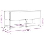 vidaXL Banc de rangement chêne marron 100x42 5x47 cm bois d'ingénierie