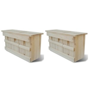 vidaXL Maisons pour moineau 2 Pièces Bois 44 x 15 5 x 21 5 cm