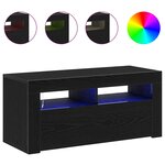 vidaXL Meuble TV Chêne noir 90 x 35 x 40 cm Bois d'ingénierie