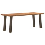 vidaXL Table à manger marron clair bois de chêne massif rectangulaire