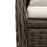 vidaXL Ensemble à manger de jardin et coussins 9 Pièces marron poly rotin