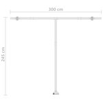 vidaXL Auvent manuel rétractable sur pied 300x250 cm Orange et marron