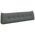 vidaXL Coussin de Dos Gris foncé 180 x 24 x 50 cm tissu