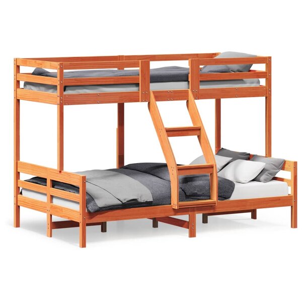 vidaXL Lit superposé sans matelas 80x200/120x200 cm bois massif