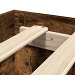 vidaXL Cadre de lit avec tête de lit sans matelas chêne fumé 75x190 cm