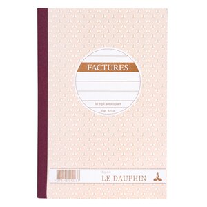 Manifold Autocopiant 210x148 Factures 50 Tripli - Avoine - X 5 - Le Dauphin