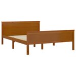 vidaXL Cadre de lit sans matelas marron miel pin massif 160x200 cm
