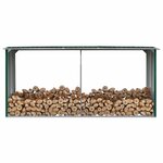 vidaXL Abri de stockage de bois Acier galvanisé 330x92x153 cm Vert