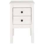 vidaXL Table de chevet Blanc 40x35x61 5 cm Bois de pin massif